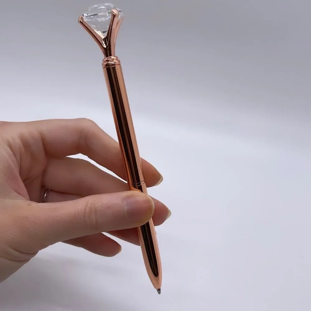 NWT Wool + Pepper Co. Diamond and Rose Gold Ballpoint Pen